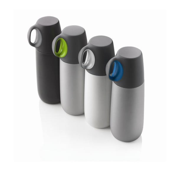 Jasnoszary termos z kubkiem XD Design Bopp, 600 ml-image-2