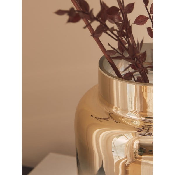 Ręcznie dmuchany szklany wazon w kolorze złota Westwing Collection Uma, wys. 20 cm-image-2