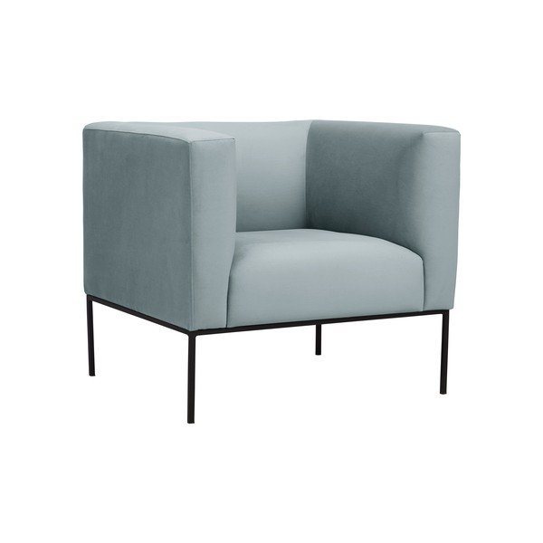 Jasnoszary fotel z czarną metalową kosntrukcją Windsor & Co Sofas Neptune-image-2