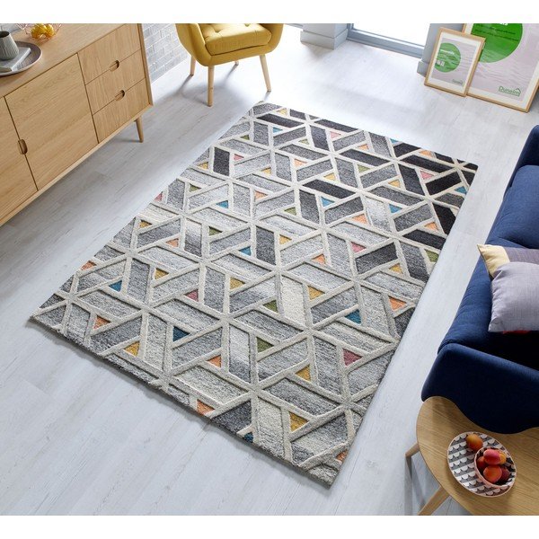 Szary dywan wełniany Flair Rugs River, 120x170 cm-image-4