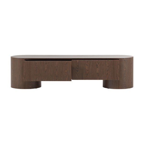Szafka pod TV w ciemnym naturalnym kolorze 200x50x50 cm Velari – WOOOD-image-3