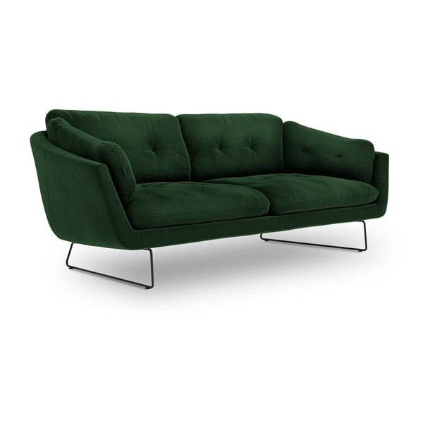 Butelkowozielona sofa z aksamitnym obiciem Windsor & Co Sofas Gravity-image-2