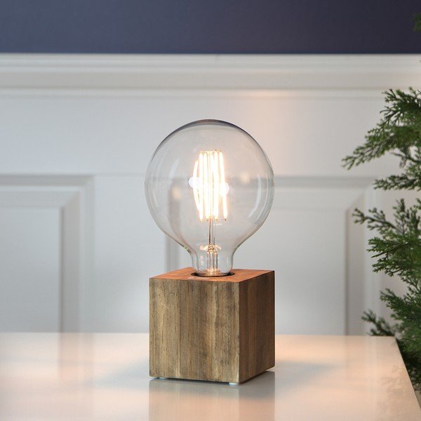 Brązowa podstawa lampy 9 cm Kub – Star Trading-image-1