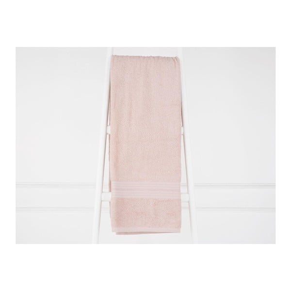 Jasnoróżowy ręcznik bawełniany Madame Coco Eartha, 90x150 cm