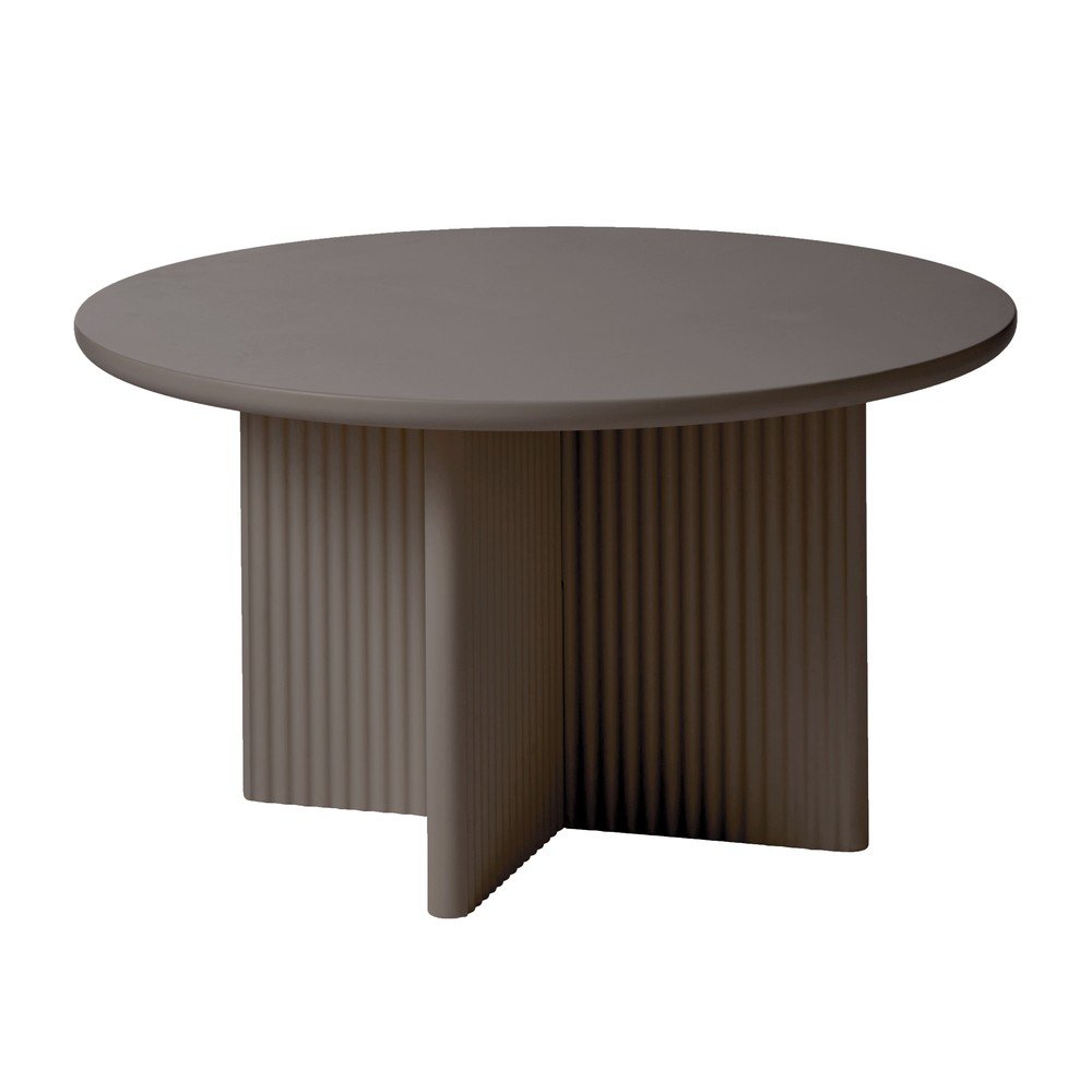 Szarobrązowy okrągły stolik ø 80 cm Palma – Unique Furniture