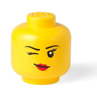 Żółty pojemnik w kształcie głowy LEGO® Winky, ⌀ 24,2 cm
