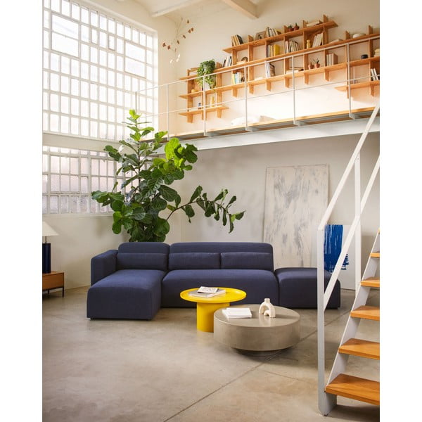 Musztardowy metalowy okrągły stolik ø 72 cm Fleksa – Kave Home-image-4