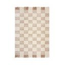 Kremowo-naturalny dywan z mieszanki wełny tkany ręcznie 200x300 cm Eric Checkboard – Flair Rugs