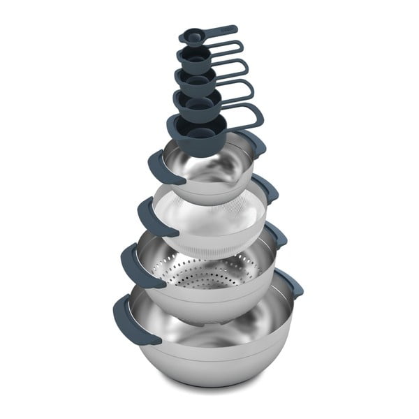 Misy w kolorze srebra z połyskiem zestaw 9 szt. Nest 100 Collection – Joseph Joseph-image-3