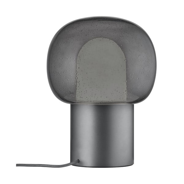 Antracytowa aluminiowa lampa stołowa LED ze szklanym kloszem (wysokość 32 cm) Iris – Blomus-image-4