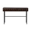 Ciemnobrązowa konsola z blatem w dekorze dębu 39x117 cm Latina – Unique Furniture