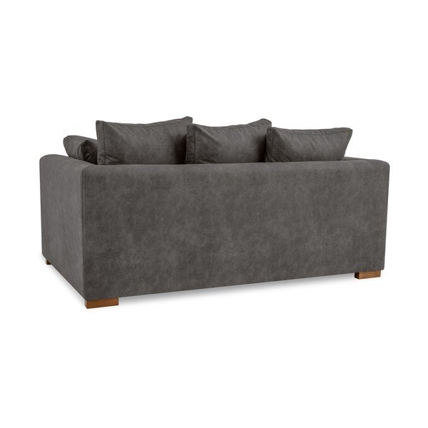 Antracytowa sofa z imitacji skóry 175 cm Hamburg – Scandic-image-3