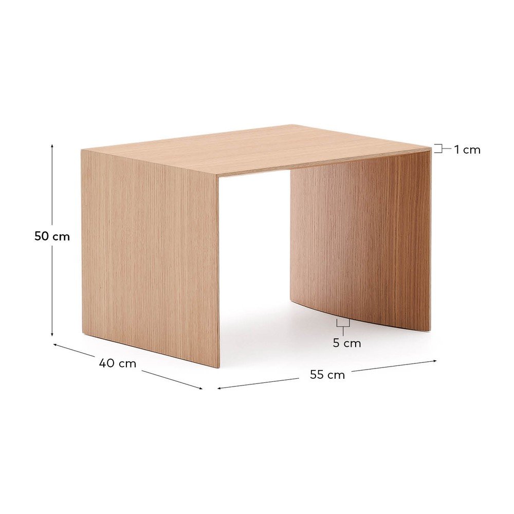 Stolik w dekorze dębu 40x55 cm Litto – Kave Home (zdjęcie 5)