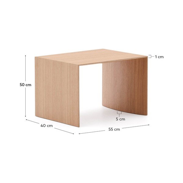 Stolik w dekorze dębu 40x55 cm Litto – Kave Home-image-4