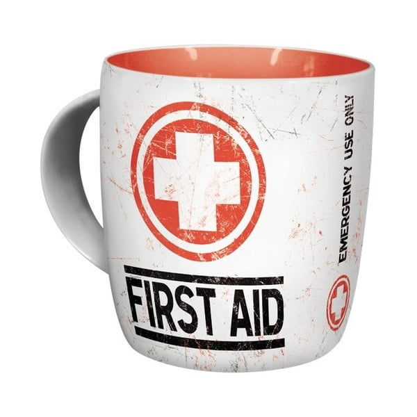 Kubek ceramiczny First Aid, 330 ml