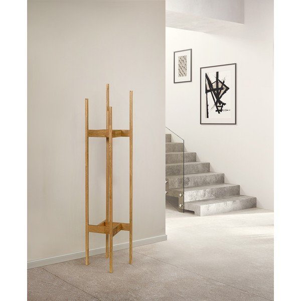 Wieszak stojący z litego drewna dębowego Woodman Hilbert-image-1