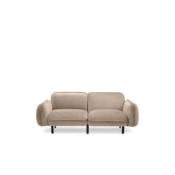Beżowa aksamitna sofa 188 cm Bean – EMKO
