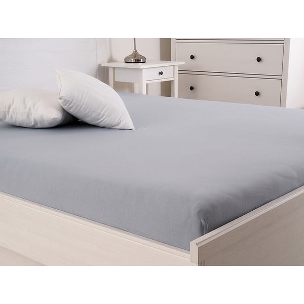 Szare prześcieradło z gumką 180x200 cm – B.E.S.-image-1