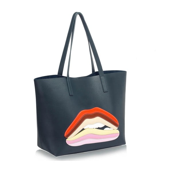 Granatowa torebka L&S Bags Lips