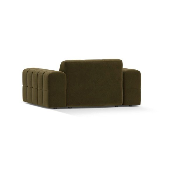 Aksamitny fotel w kolorze khaki Chicago – Cosmopolitan Design-image-2
