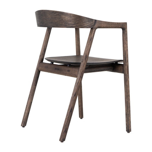 Brązowe krzesło z litego drewna dębowego Muna – Gazzda-image-4