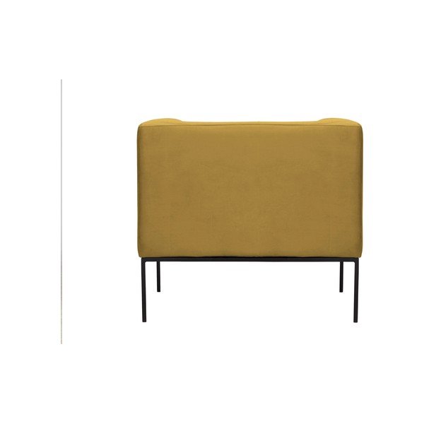 Żółty fotel z metalowymi nogami Windsor & Co Sofas Neptune-image-2