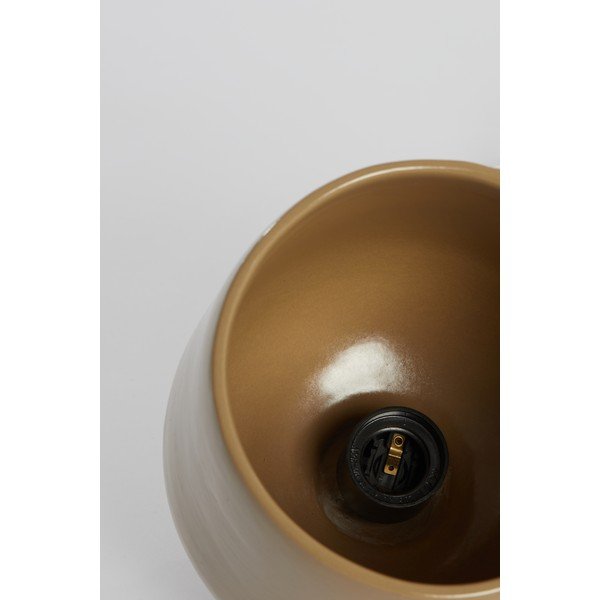 Brązowa lampa sufitowa z ceramicznym kloszem ø 18 cm Dena – Light & Living-image-1