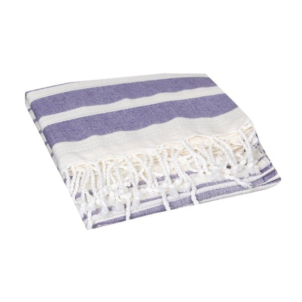 Fioletowy ręcznik hammam Aqua Purple, 90x190 cm
