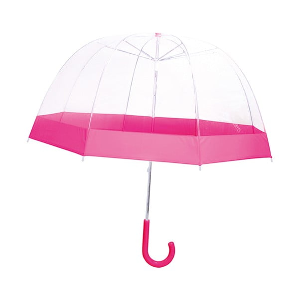 Dziecięcy przezroczysty parasol z różowymi detalami Birdcage, ⌀ 58 cm