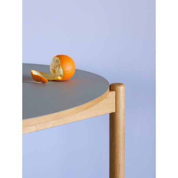 Okrągły stół z litego drewna dębowego ø 115 cm Oblique – Hübsch-image-2