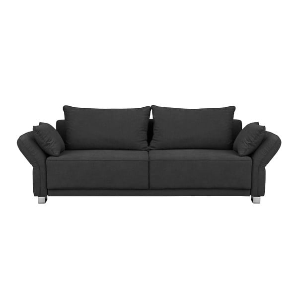 Ciemnoszara sofa rozkładana ze schowkiem Windsor & Co Sofas Casiopeia, 245 cm