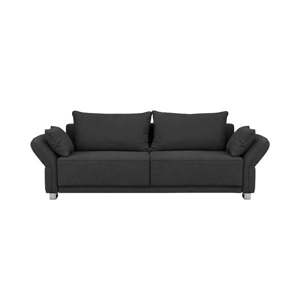Ciemnoszara sofa rozkładana ze schowkiem Windsor & Co Sofas Casiopeia, 245 cm