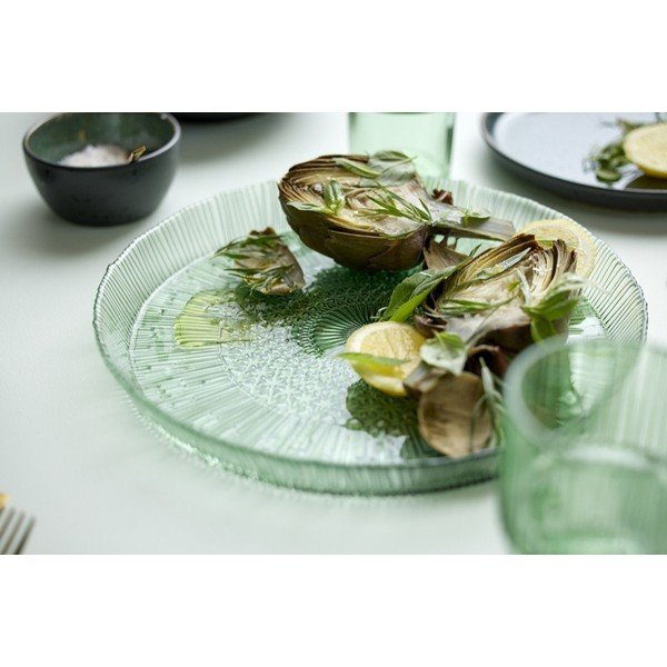 Zielony szklany półmisek ø 30 cm Kusintha – Bitz-image-1