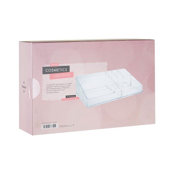 Organizer na kosmetyki z 9 przegródkami Premier Housewares Met Clear-image-1