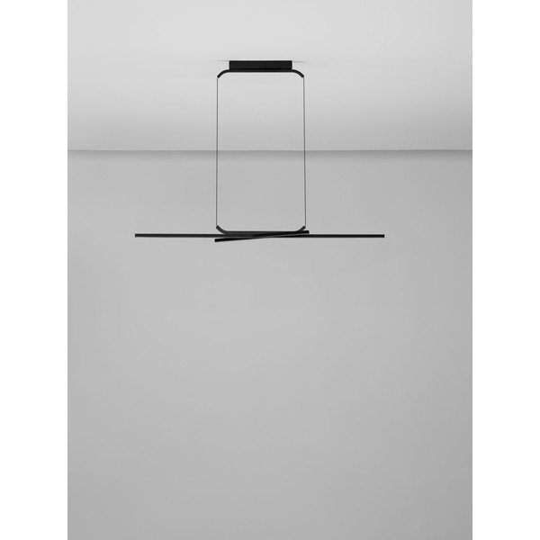 Aluminiowa lampa wisząca LED ze ściemniaczem w kolorze matowej czerni Akro – Nova Luce-image-4