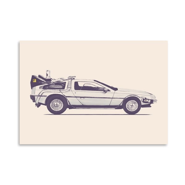Plakat Delorean - Back To The Future, 30x42 cm