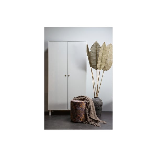 Jasnoszara szafa z litego drewna sosnowego 100x195 cm Madu – WOOOD-image-4