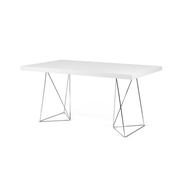 Białe biurko/stół Trestle, dł. 160 cm-image-3