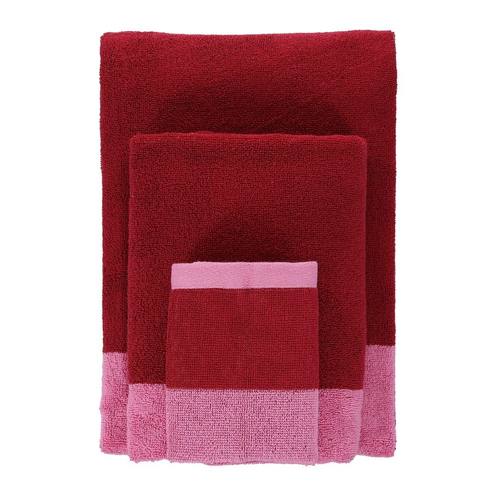 Różowe bawełniane ręczniki kąpielowe zestaw 2 szt. frotte 50x100 cm Pixie – ONA (zdjęcie 7)