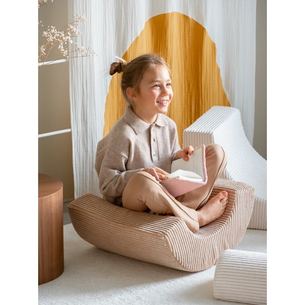 Kremowy sztruksowy piankowy plac zabaw 3 szt. wysokość 37 cm 75x49 cm Rainbow Montessori – Wigiwama-image-2