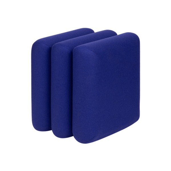 Niebieski wełniany puf Radd – noo.ma