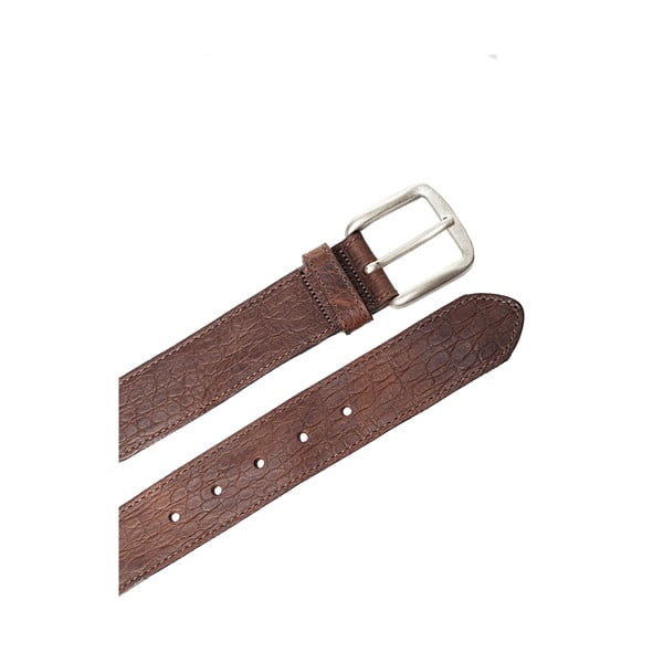 Brązowy skórzany pasek męski Ferruccio Laconi Sven, dł. 90 cm-image-2