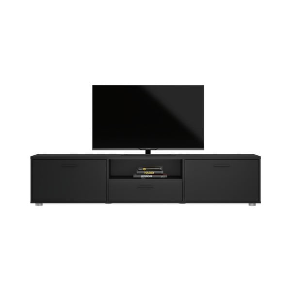 Czarna szafka pod TV 177x38 cm Media – Tvilum-image-4