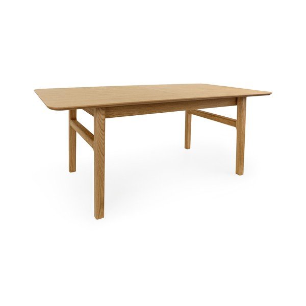 Rozkładany stół z dodatkowym blatem w dekorze dębu 90x180 cm Curved – Woodman