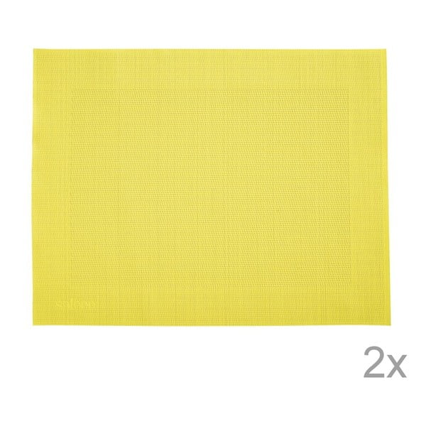 Zestaw 2 mat stołowych Saleen Yellow, 30x40 cm