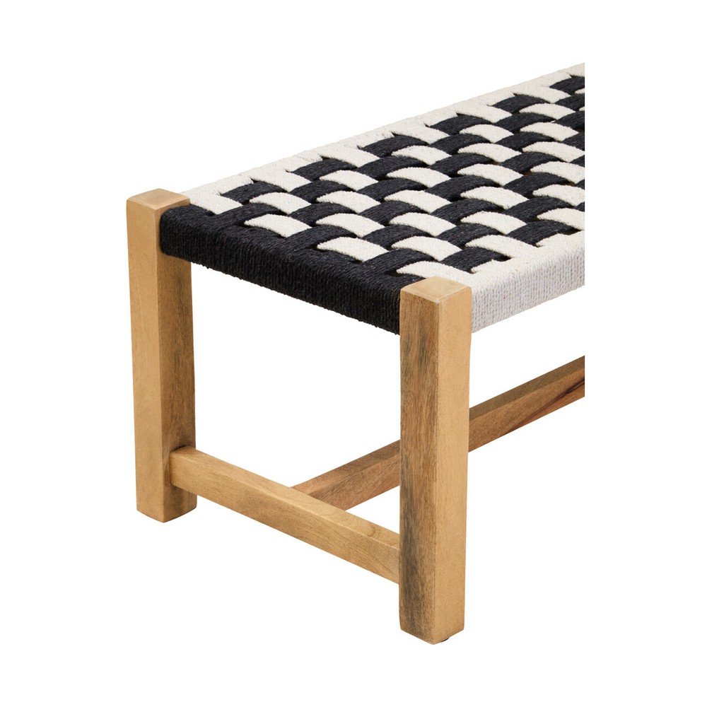 Czarno-biała drewniana ławka Satna – Premier Housewares (zdjęcie 10)