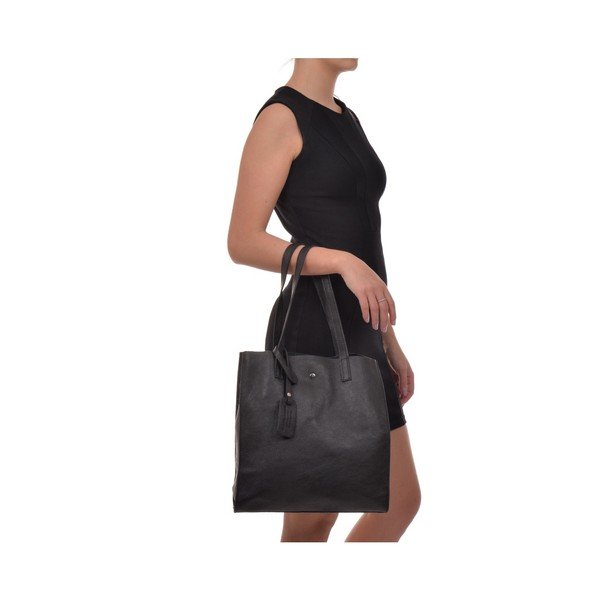 Czarna torebka skórzana Isabella Rhea Tote-image-2