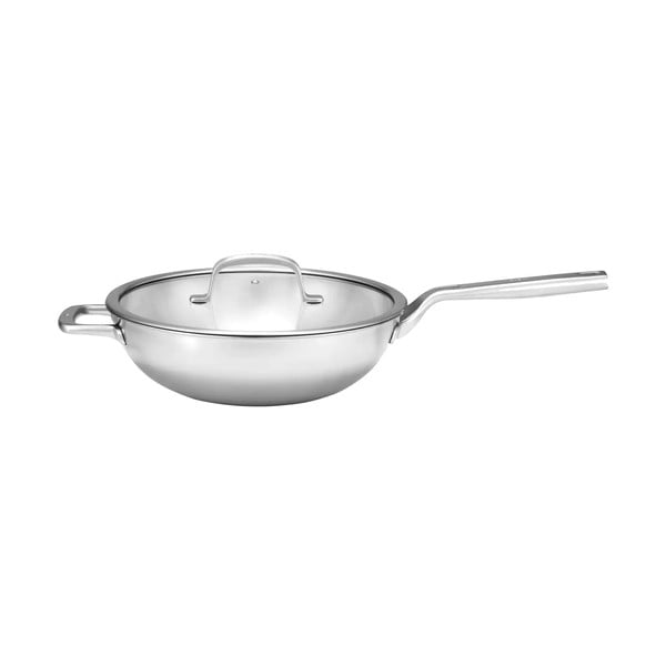 Patelnia wok ze stali nierdzewnej z pokrywką ø 30 cm Chili Ta – FABINI
