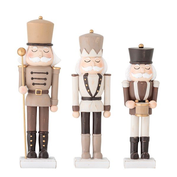 Figurki świąteczne zestaw 3 szt. z żywicy polimerowej (wysokość 27 cm) Darryl – Bloomingville