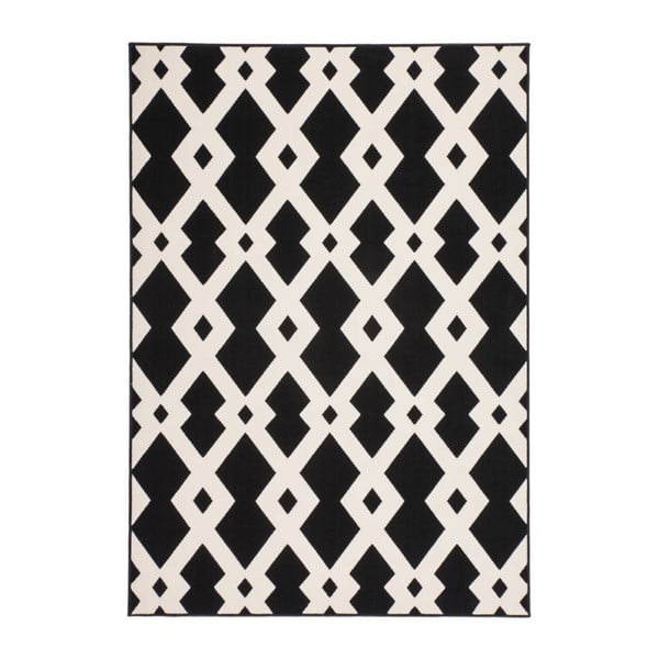 Czarno-biały dywan Kayoom Stella Schwarz Weich, 160x230 cm